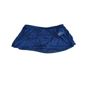NWT Catalina Swim Skirt 2X Women's Blue Lace Pull On Briefs Bottom Bathing Suit